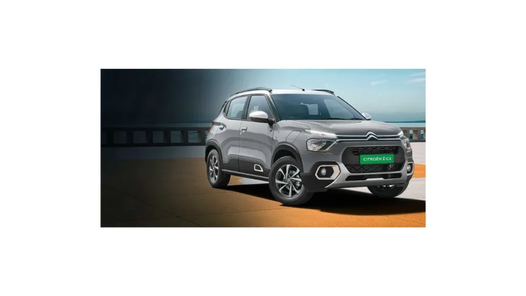 Upcoming Citroën eC3 electric hatchback featuring tall stance, cushioned suspension, rugged body cladding, and bold color accents