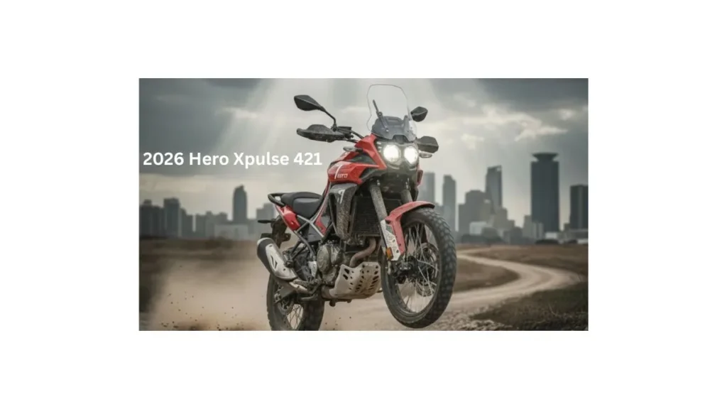 Hero Xpulse 421 with TFT display, USD forks, mono-shock rear, and modern adventure features