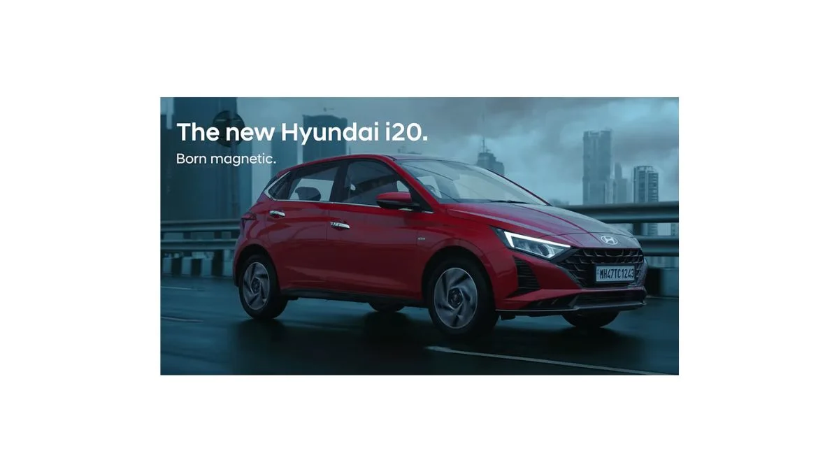 Hyundai i20 Electric 2026 hatchback with sleek body design and LED lighting on an urban road