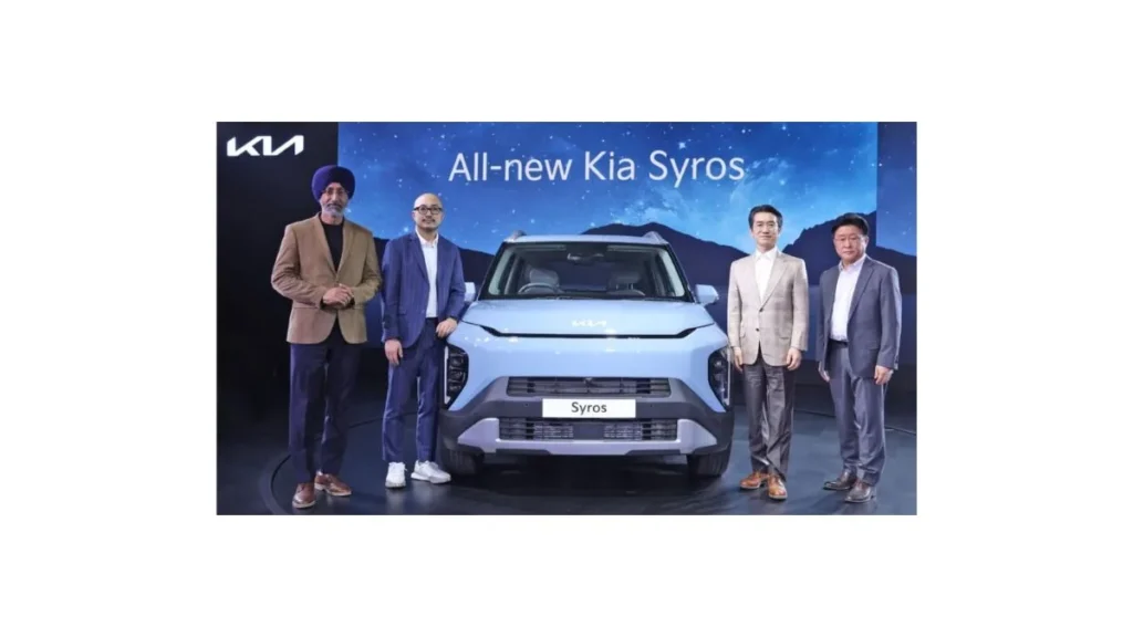 Kia Syros 2026 compact SUV showcasing bold exterior design, SUV stance and modern Kia styling