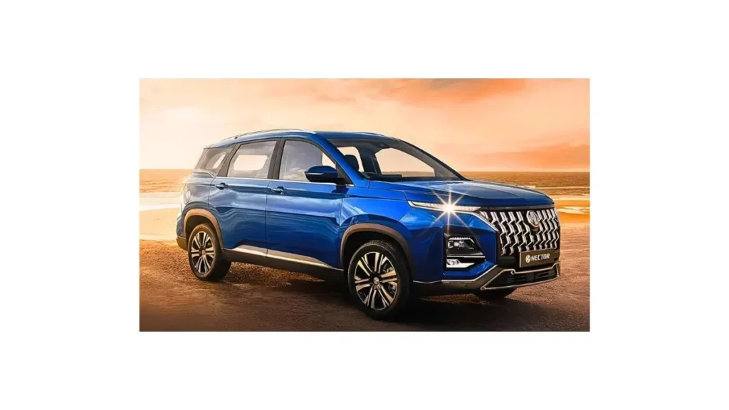 MG Hector Plus 2026 premium 7-seater SUV showcasing bold exterior design, large panoramic sunroof, and modern styling