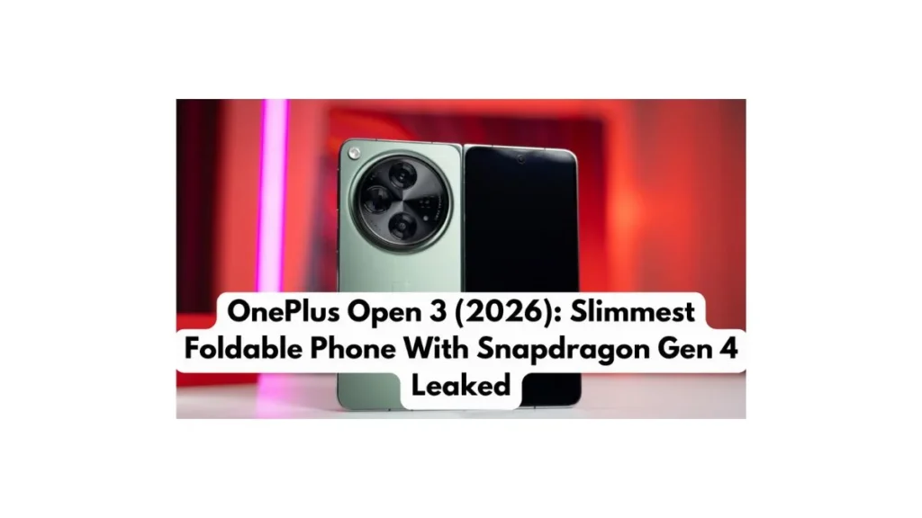 OnePlus Open 3 foldable phone featuring stunning AMOLED display and slim premium design