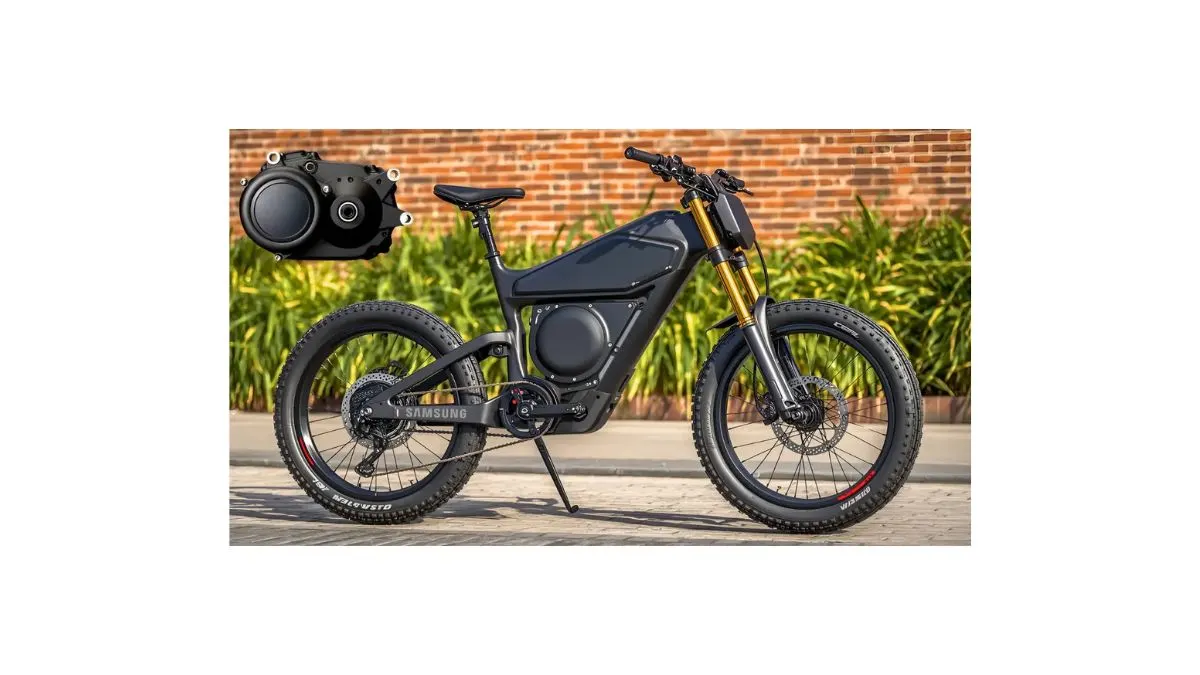 Samsung Electric Cycle 2026 smart electric bicycle featuring futuristic design, long-range lithium battery, AI connectivity, and premium build quality