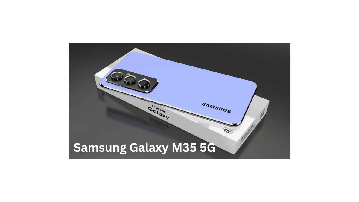 Samsung Galaxy M35 5G 2026 smartphone highlighting massive battery life and sleek modern design