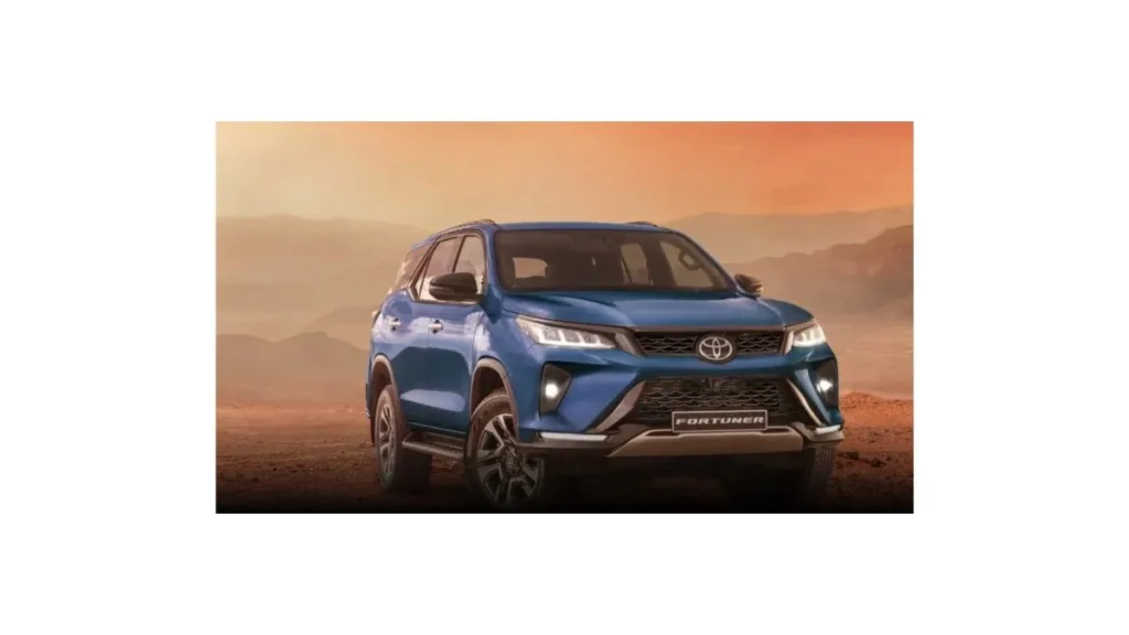 Toyota Fortuner Mild Hybrid 2026 shown on a scenic road, highlighting bold SUV design and Neo Drive badge