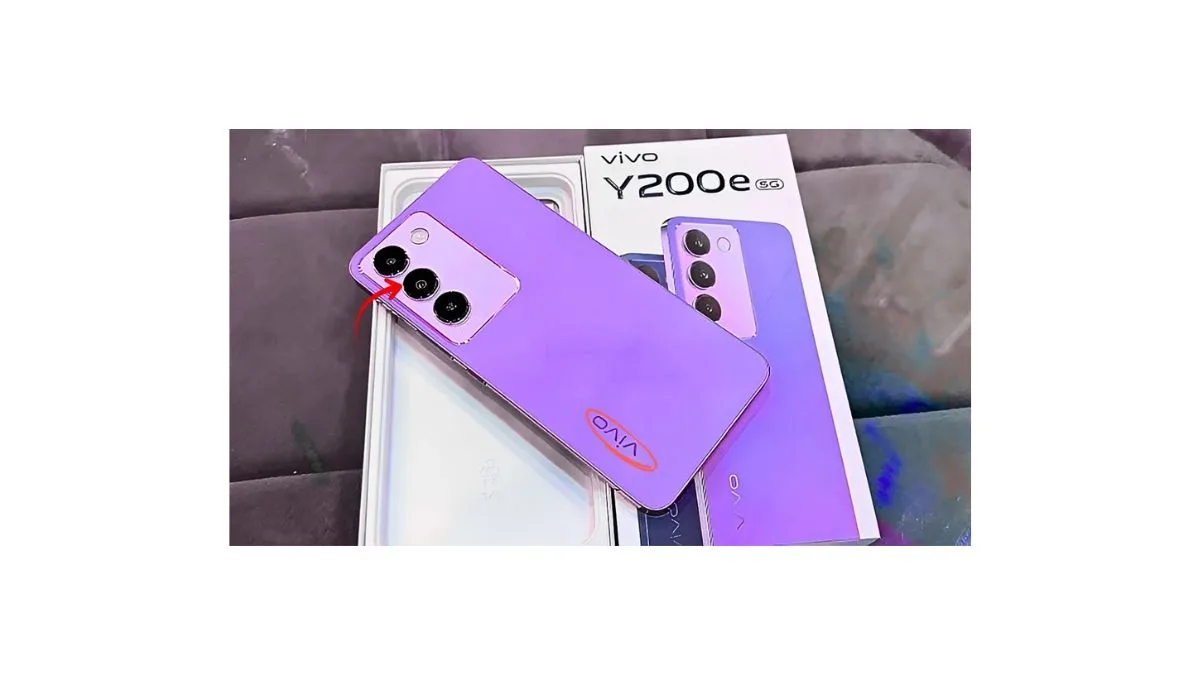 Vivo Y200e 5G 2026 smartphone showing sleek design, large 120Hz AMOLED display, and long battery life