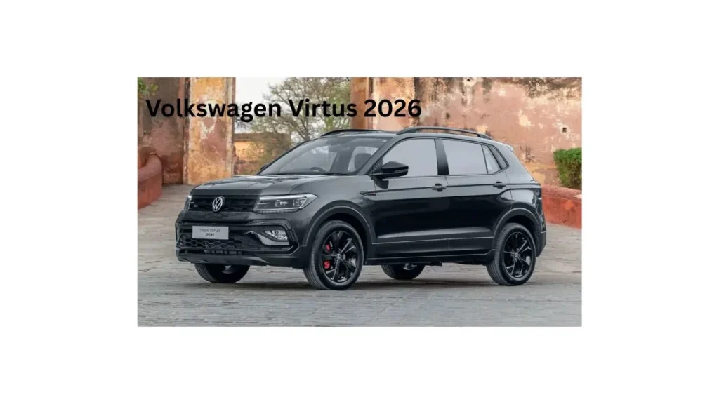 Volkswagen Virtus 2026 premium sedan showcasing bold European design, turbo petrol engine performance, modern interiors, and advanced safety features in India