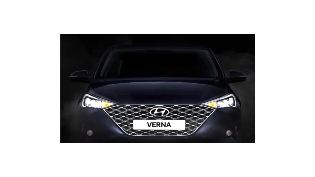 Hyundai Verna Facelift 2026 parked in Indian city street