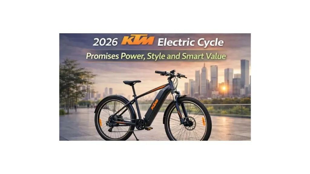 KTM electric cycle 2026 sporty orange model in India