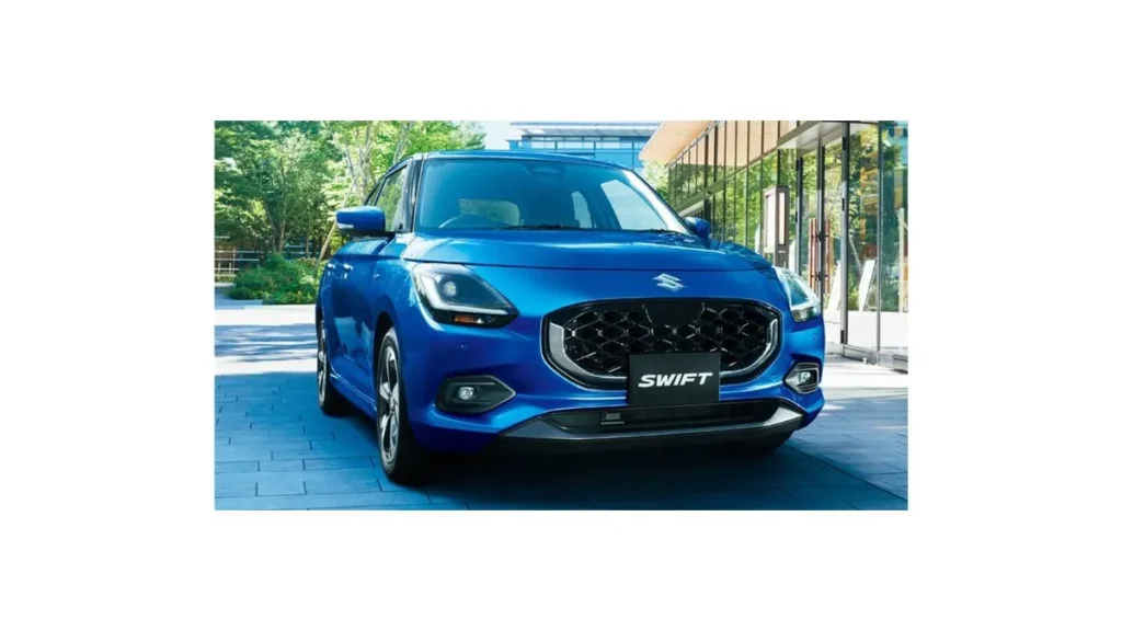 Maruti Suzuki Swift Hybrid parked on city road highlighting hybrid technology