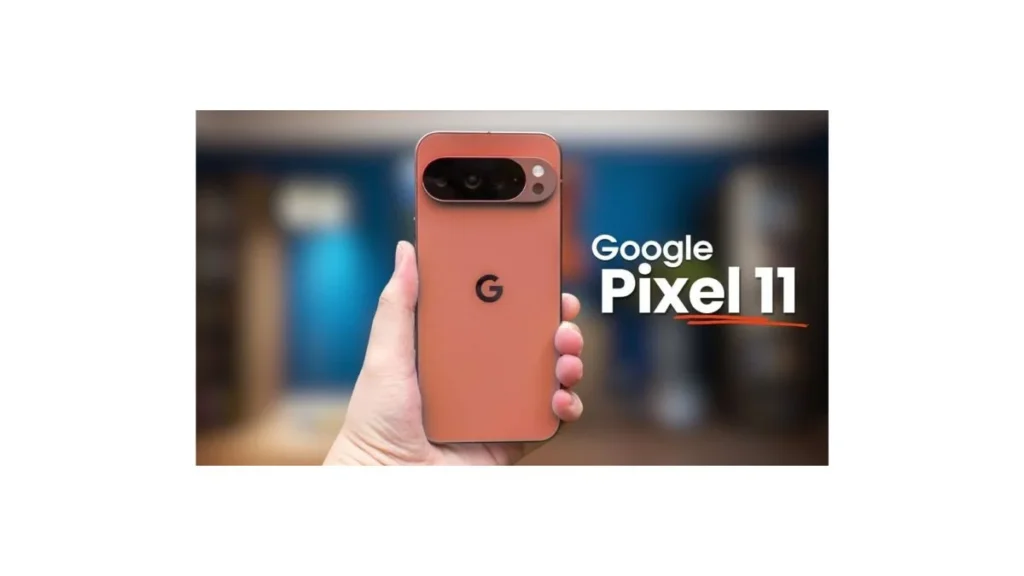 Google Pixel 11 Pro premium design with triple camera setup and AI-powered smartphone display