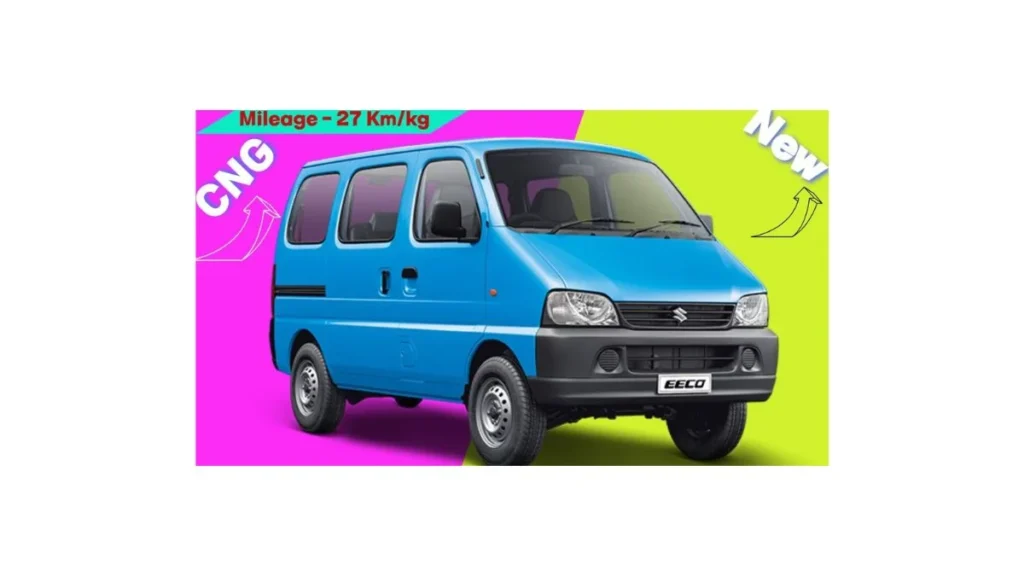 Front and interior view of Maruti Suzuki Eeco 2026 highlighting spacious cabin, practical design, fuel efficiency, and comfort – perfect budget MUV for Indian families and small businesses