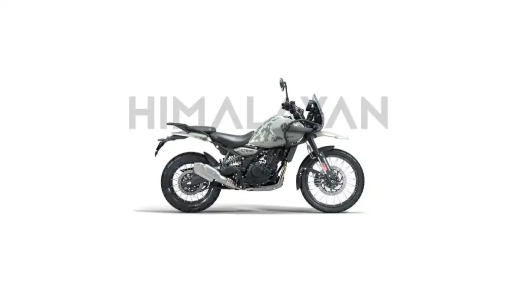 Royal Enfield Himalayan 450 adventure motorcycle parked on rugged Indian mountain terrain, 2026 model