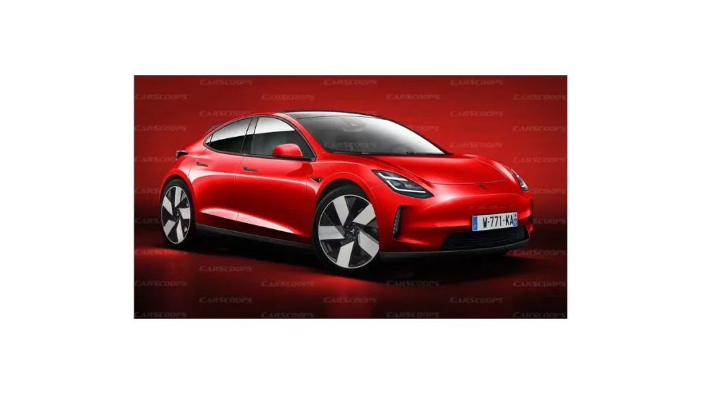 Tesla Model 2 electric car with futuristic compact design