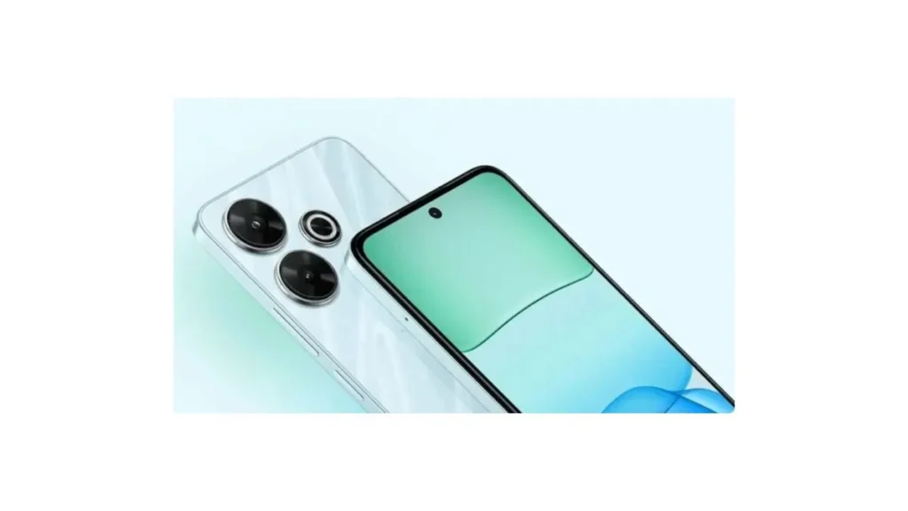 Redmi 13 5G smartphone showing 108MP camera and premium glass design