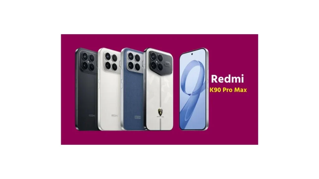 Redmi K90 Max gaming smartphone with 165Hz display, 8000mAh battery and cooling fan