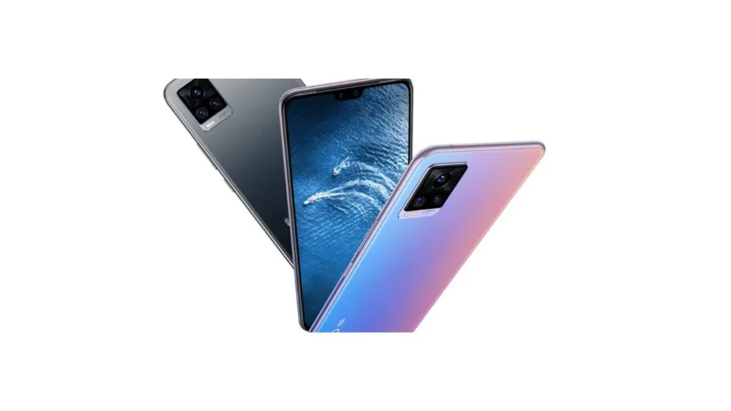 Vivo V21 5G smartphone showing 44MP selfie camera and slim premium design
