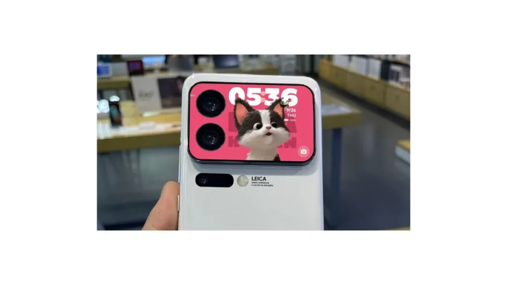 Xiaomi 17 Pro Max 5G smartphone showing rear camera setup and large AMOLED display